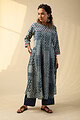 Image for Kusvaa Wkr078 Hridya Cotton A Line Kurta Sleeves