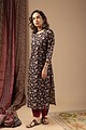 Image for Kusvaa Wkr080 Linki Cotton Blockprint Kurta Closeup 2