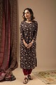 Image for Kusvaa Wkr080 Linki Cotton Blockprint Kurta Side