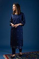 Image for Kusvaa Wkr081 Aani Cotton Jamdani Kurta Side