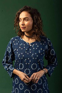 Image for Kusvaa Wkr084 Nia Cotton Handblock Kurta Featured
