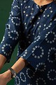 Image for Kusvaa Wkr084 Nia Cotton Handblock Kurta Sitting
