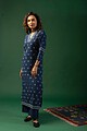 Image for Kusvaa Wkr085 Lalee Cotton Handblock Kurta Side