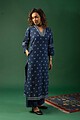 Image for Kusvaa Wkr085 Lalee Cotton Handblock Kurta Sleeves