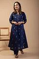 Image for Kusvaa Wkr086 Saachi Silk Jamdani Kurta Sleeves