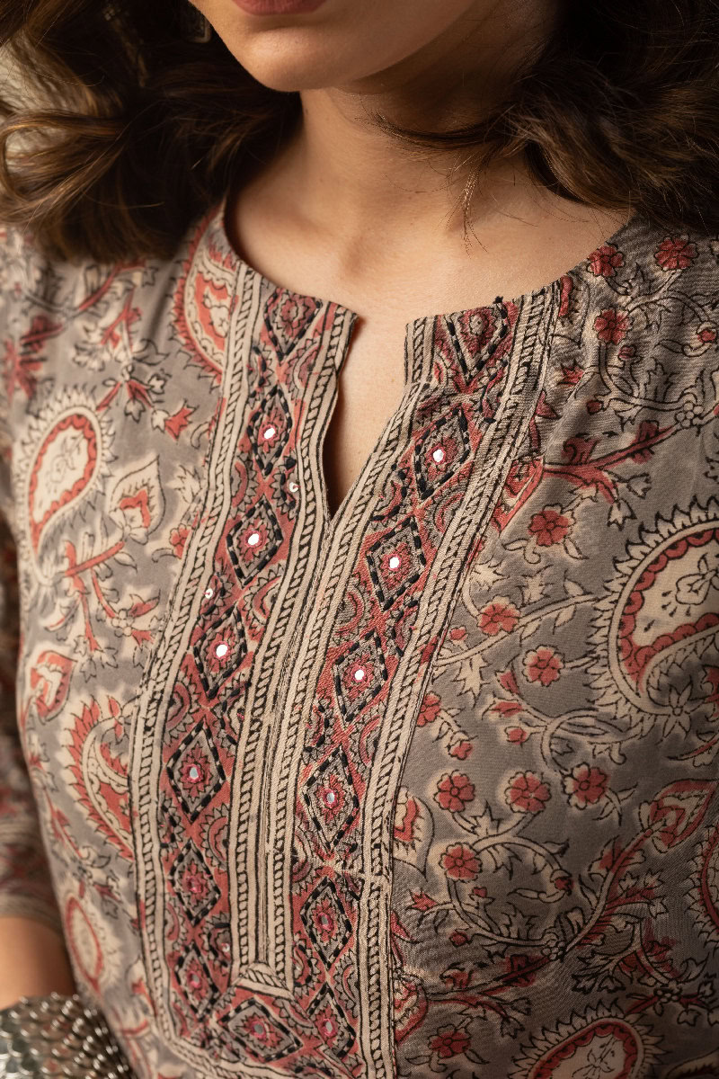 Image for Kusvaa Wkr088 Shira Cotton Kalamkari Kurta Pattern