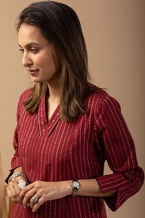 Image for Kusvaa Wkr093 Nandita Handloom Cotton Kurta Featured