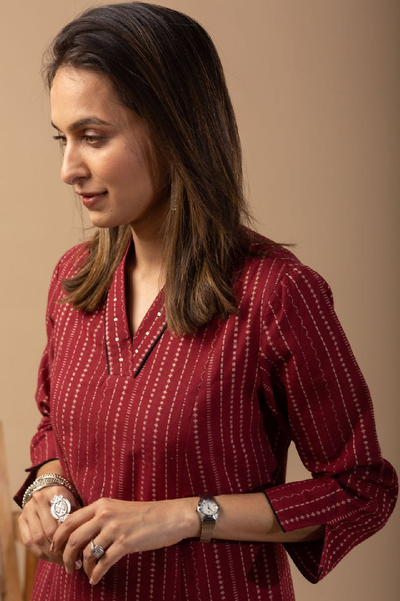 Image for Kusvaa Wkr093 Nandita Handloom Cotton Kurta Featured