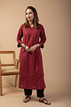 Image for Kusvaa Wkr093 Nandita Handloom Cotton Kurta Front