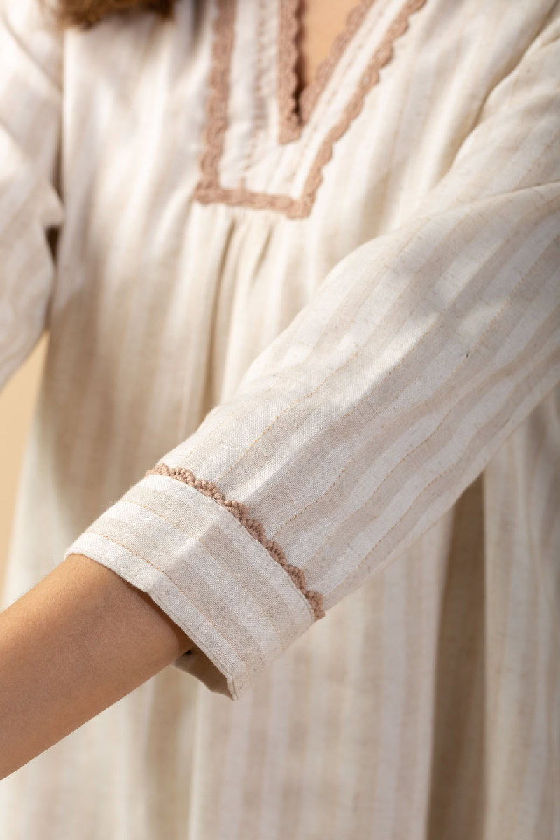Image for Kusvaa Cood074 Inna Handloom Cotton Co Ord Set Closeup 2 New