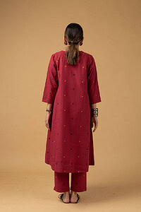 Image for Kusvaa Cood075 Samshini Handloom Cotton Kurta Pant Set Sleeves