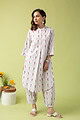Image for Kusvaa Cood076 Itisha Cotton Block Print Co Ord Set Back