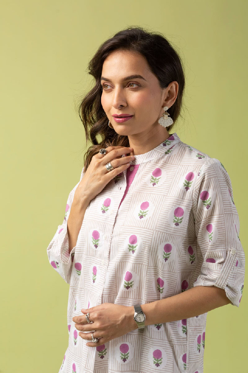 Image for Kusvaa Cood076 Itisha Cotton Block Print Co Ord Set Featured