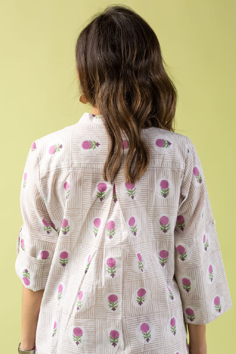 Image for Kusvaa Cood076 Itisha Cotton Block Print Co Ord Set Sitting