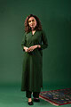 Image for Kusvaa Cood078 Nisha Handloom Cotton Kurta Pant Set Sitting