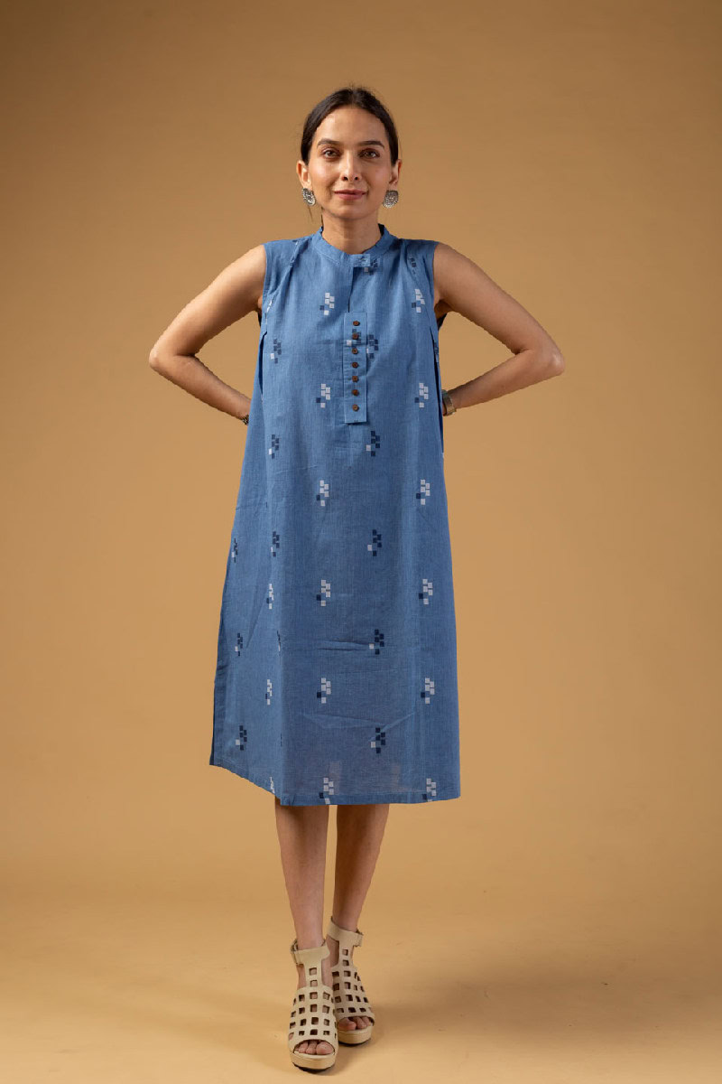 Image for Kusvaa Dr015 Opall Handloom Cotton Dress Back