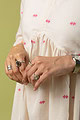 Image for Kusvaa Dr016 Rekha Jamdani Cotton Dress Closeup