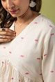 Image for Kusvaa Dr016 Rekha Jamdani Cotton Dress Side