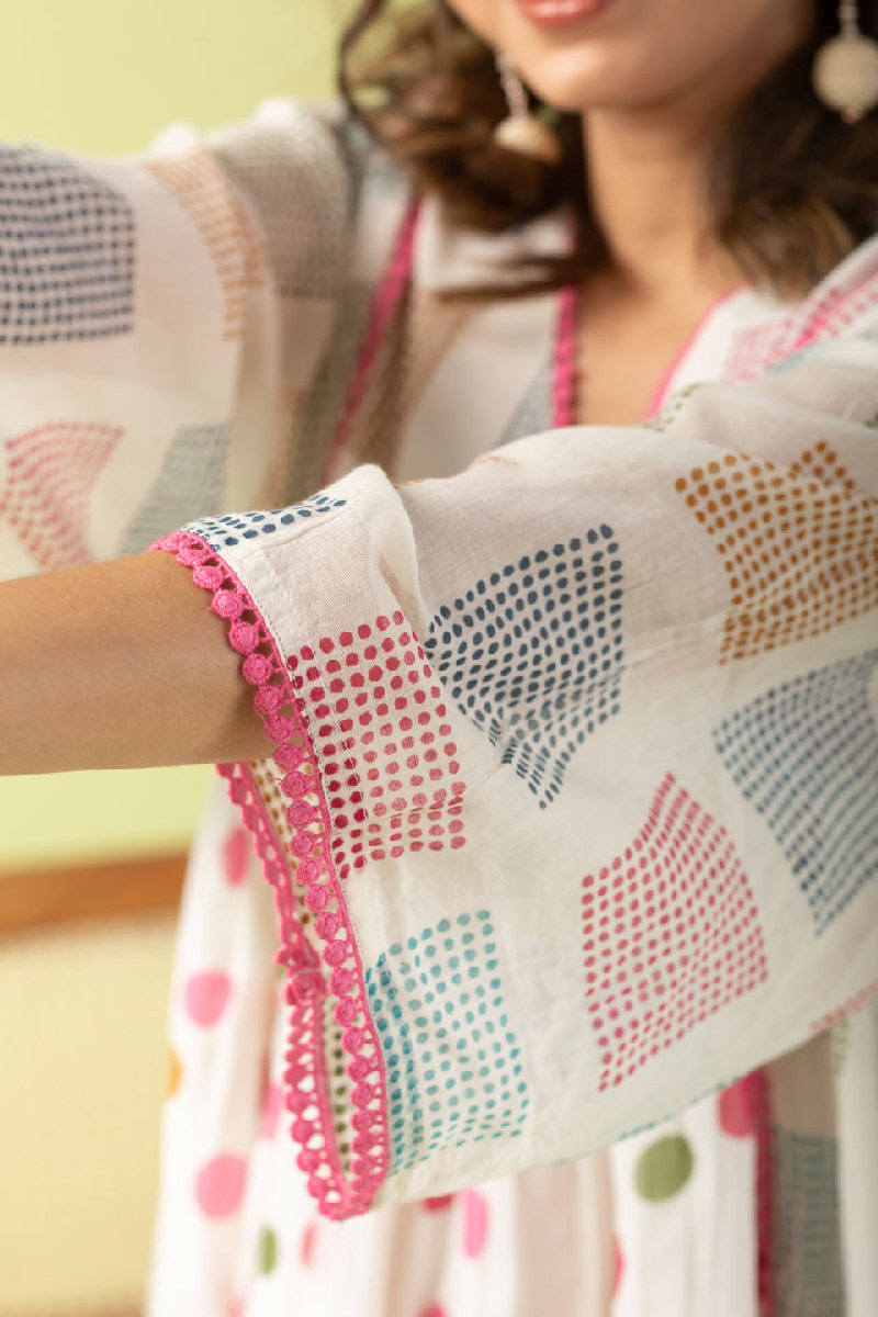 Image for Kusvaa Dr018 Kitni A Line Cotton Dress Closeup 2