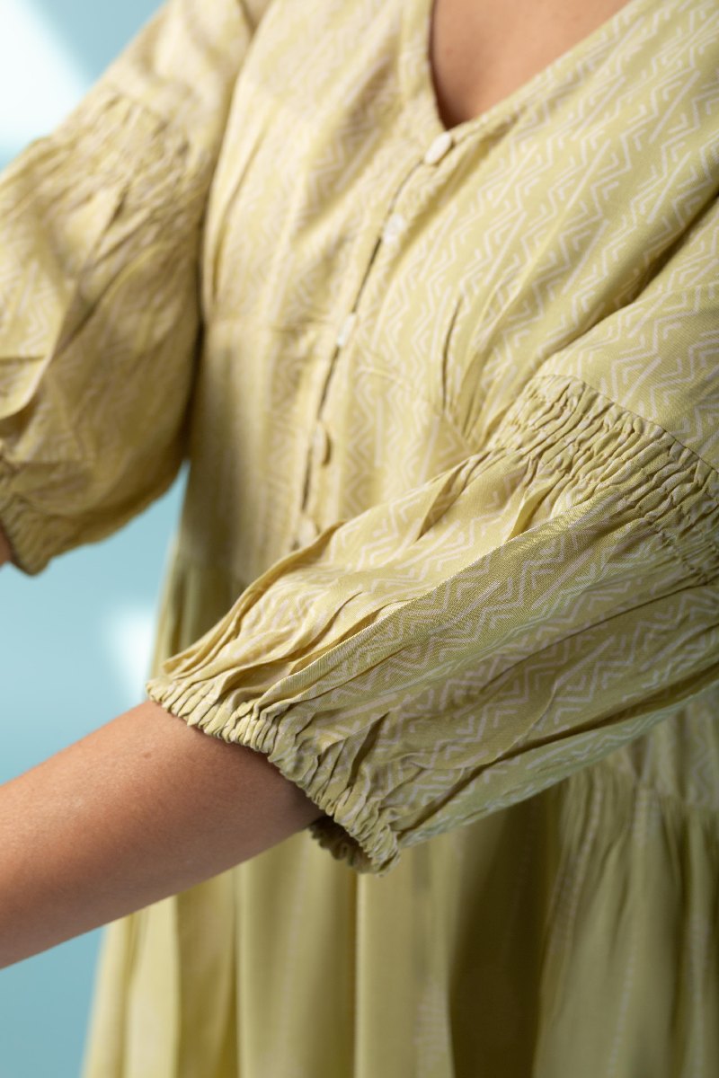 Image for Kusvaa Dr019 Aashvi A Line Modal Dress Closeup 2