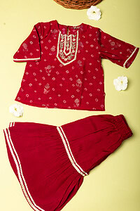 Image for Kusvaa Grw032 Rachna Muslin Girls Kurta Pant Set Featured