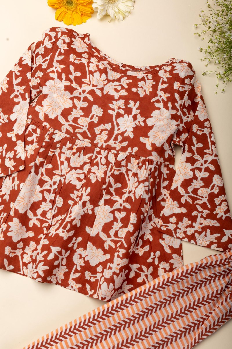 Image for Kusvaa Grw038 Seentahna Cotton Girls Top Pant Set Side