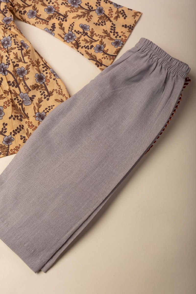 Image for Kusvaa Grw039 Tajanae Cotton Girls Top Pant Set Sitting