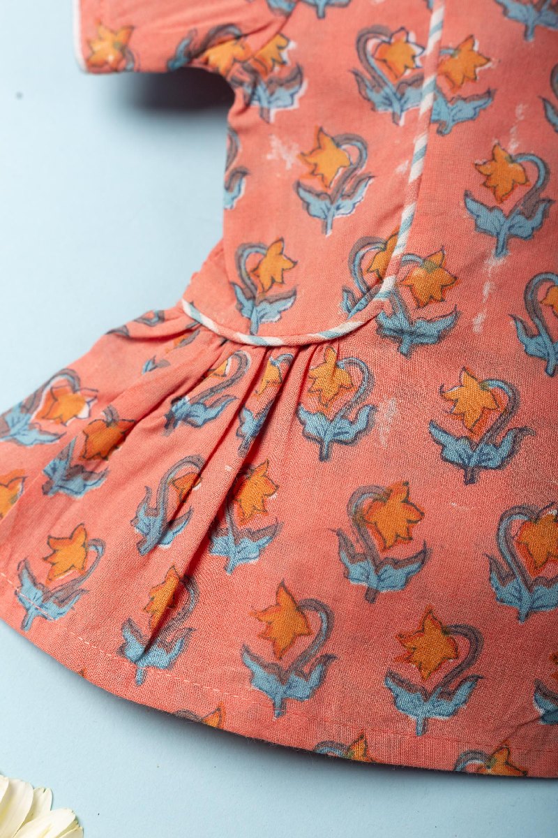 Image for Kusvaa Grw041 Ishani Cotton Girls Top Pant Set Closeup