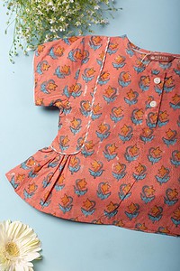 Image for Kusvaa Grw041 Ishani Cotton Girls Top Pant Set Side