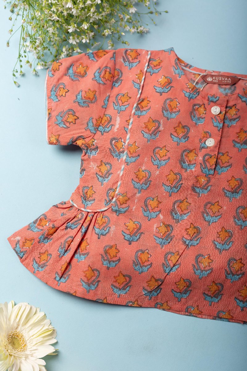 Image for Kusvaa Grw041 Ishani Cotton Girls Top Pant Set Side