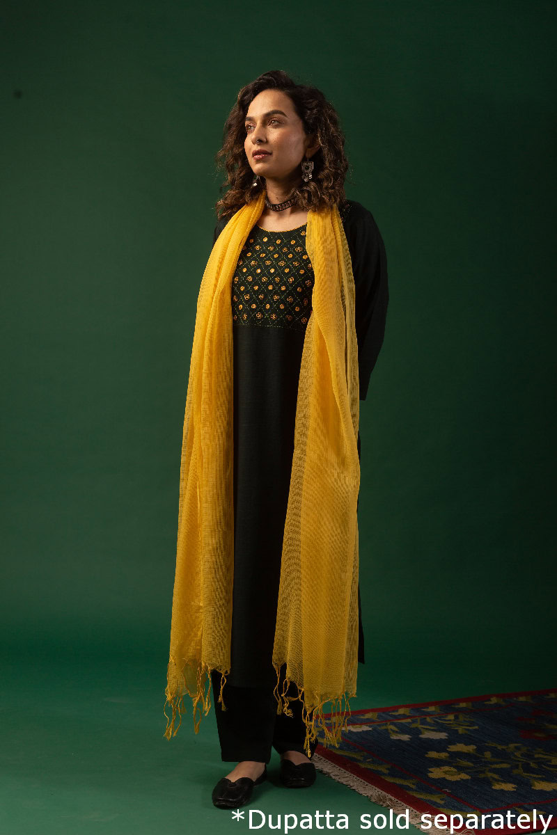 Image for Kusvaa Wkr094 Rasmi Handloom Cotton Kurta Front