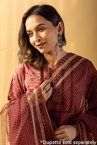 Image for Kusvaa Wkr096 Raahi Cotton Straight Fit Kurta Sitting New