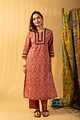 Image for Kusvaa Wkr096 Raahi Cotton Straight Fit Kurta Sleeves