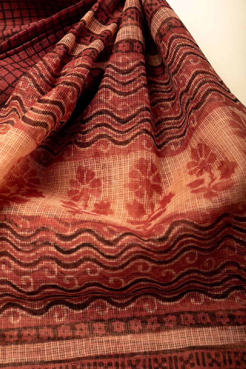 Image for Kusvaa Wkr096dup Yamini Cotton Kota Doriya Dupatta Side