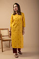 Image for Kusvaa Wkr098 Raine Handloom Cotton Kurta Side