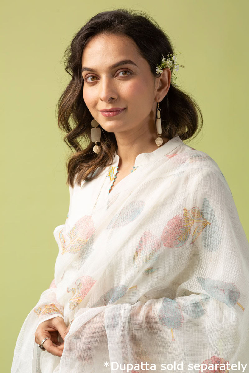 Image for Kusvaa Wkr100 Triss Handblock Cotton Kurta Featured