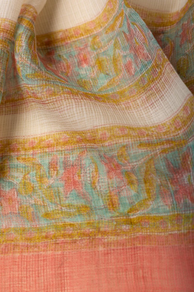 Image for Kusvaa Wkr100dup Triss Cotton Screen Print Kota Doriya Dupatta Front