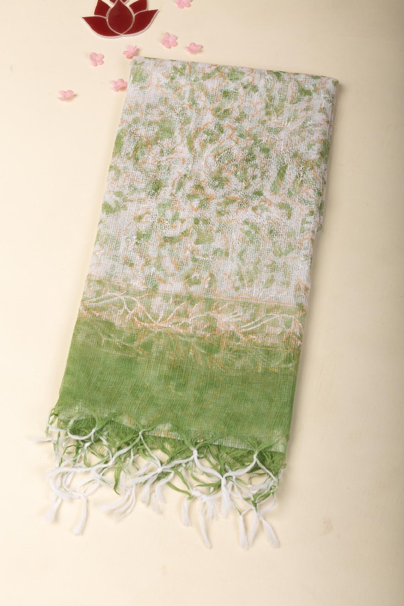 Image for Kusvaa Wkr101dup Harneez Cotton Block Print Kota Doriya Dupatta Pocket