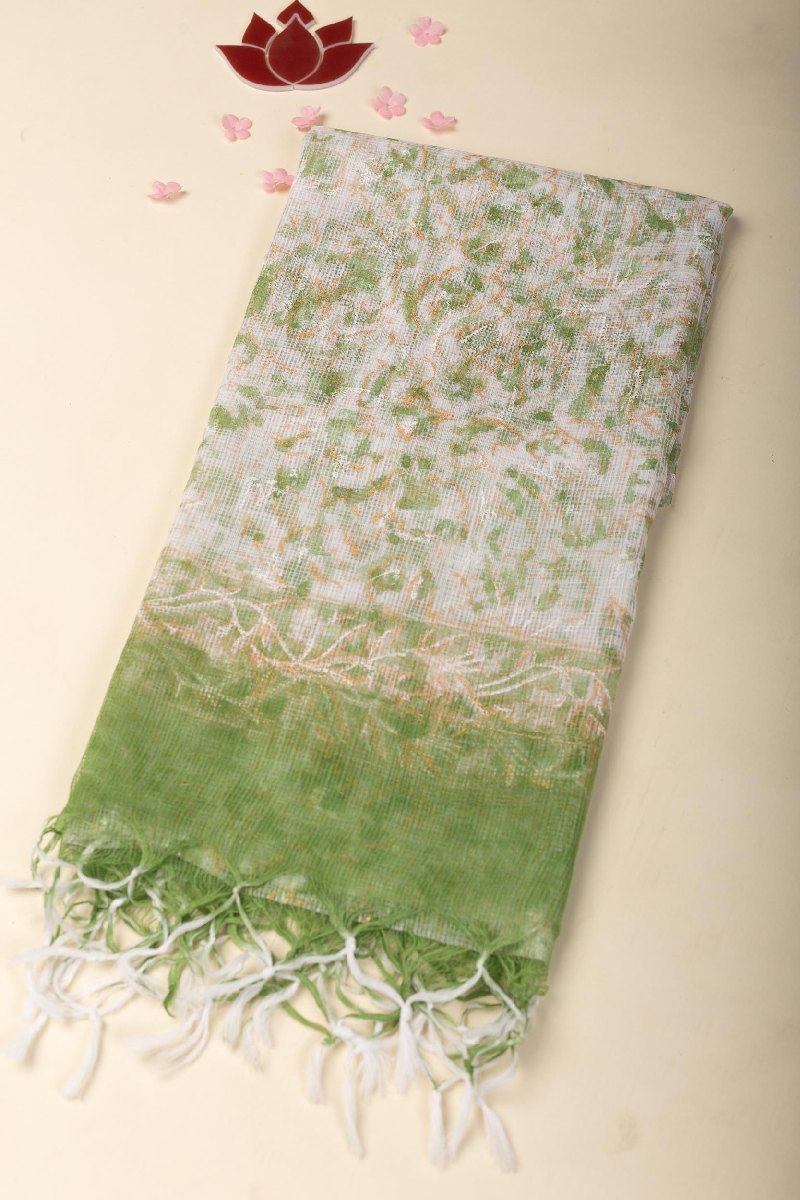 Image for Kusvaa Wkr101dup Harneez Cotton Block Print Kota Doriya Dupatta Sitting