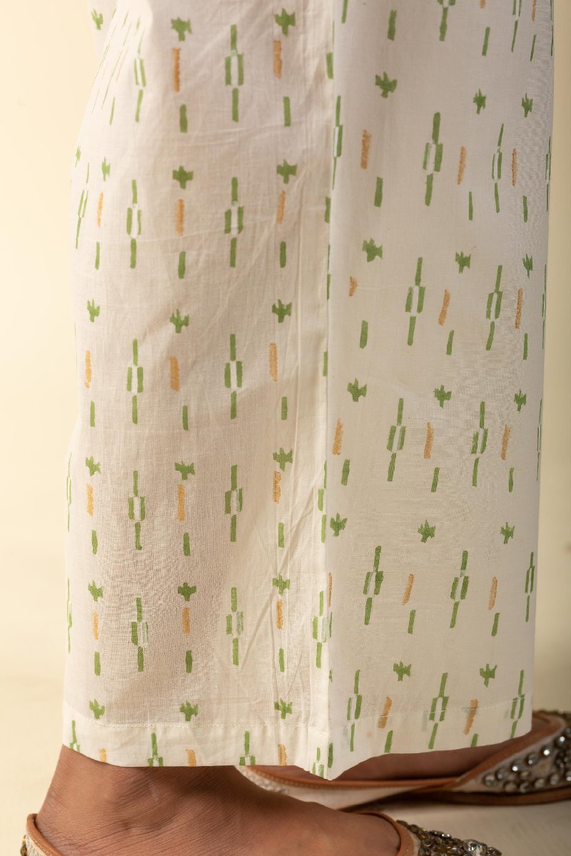 Image for Kusvaa Wkr101p Harneez Cotton Block Print Pant Front