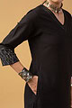 Image for Kusvaa Wkr103 Samvidha Handloom Cotton Kurta Sitting