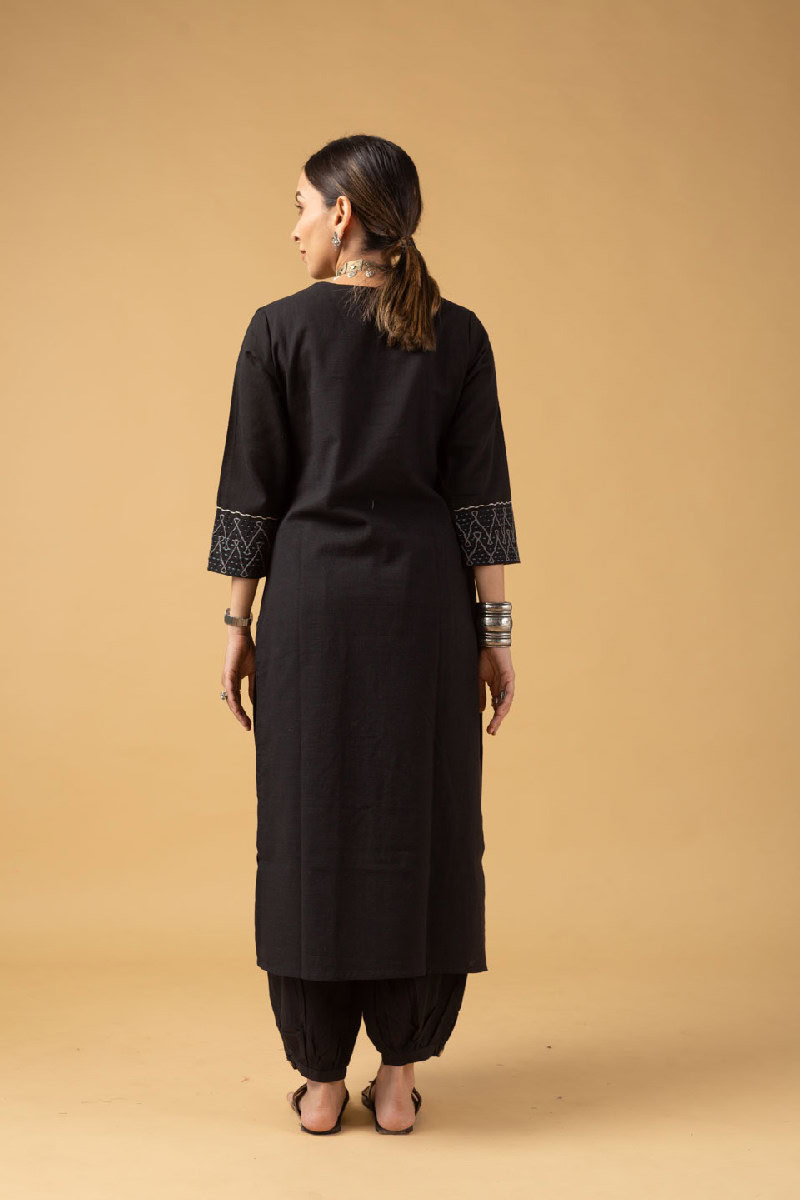 Image for Kusvaa Wkr103 Samvidha Handloom Cotton Kurta Sleeves