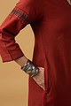 Image for Kusvaa Wkr104 Sanaita Handloom Cotton Kurta Closeup 2