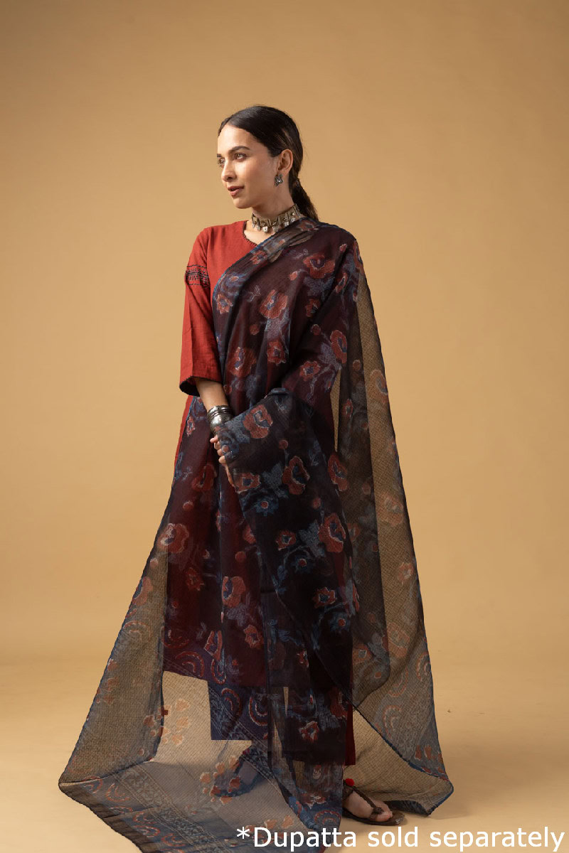 Image for Kusvaa Wkr104 Sanaita Handloom Cotton Kurta Front