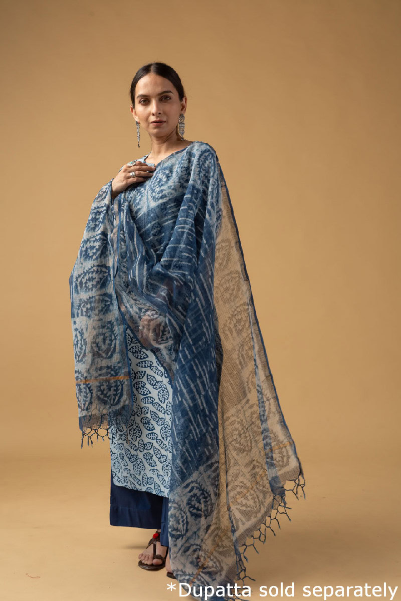 Image for Kusvaa Wkr105 Divyam Cotton Bagur Print Kurta Back