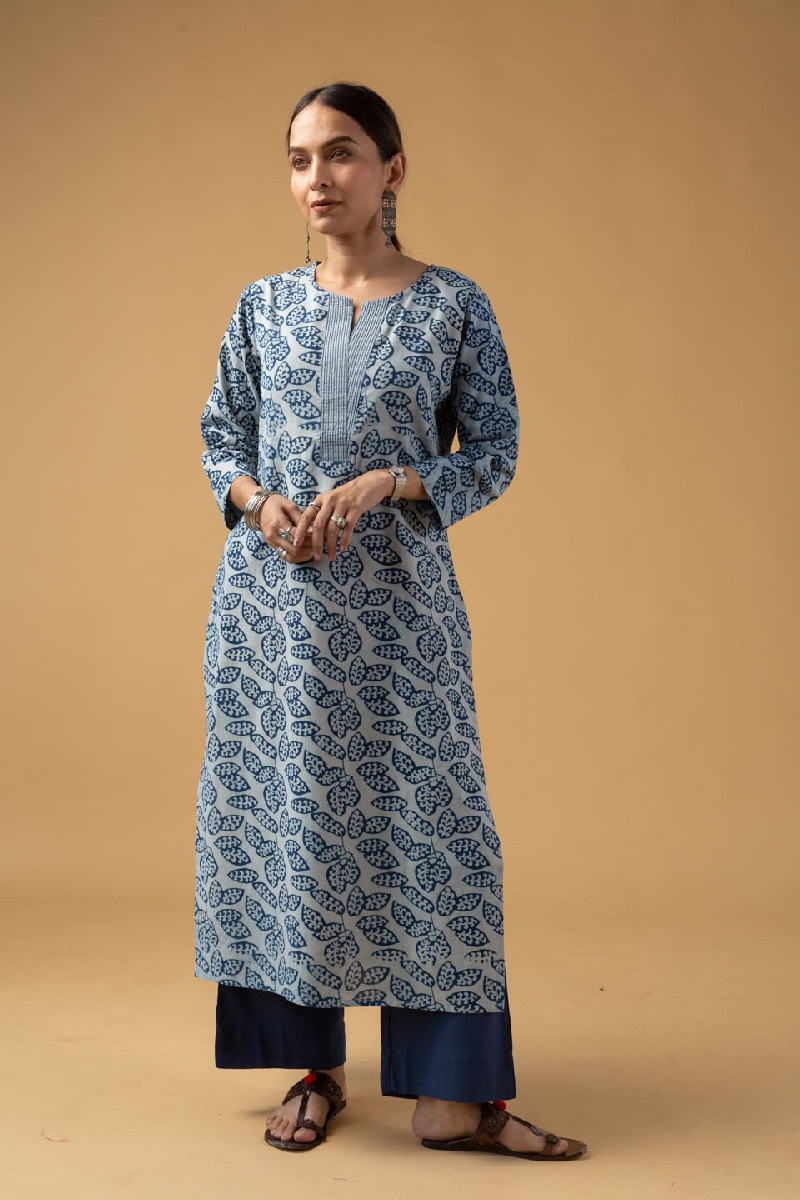 Image for Kusvaa Wkr105 Divyam Cotton Bagur Print Kurta Side