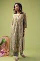 Image for Kusvaa Wkr106 Farida Cotton Handblock Kurta Front