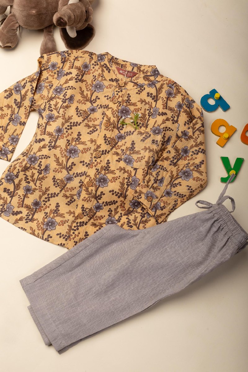 Image for Kusvaa Byw032 Ansu Cotton Boys Top Pant Set Side