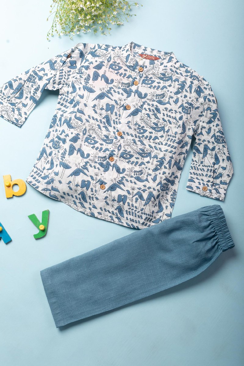 Image for Kusvaa Byw033 Bidyut Cotton Boy's Shirt Pant Set Featured