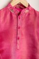 Image for Kusvaa Byw034 Rishav Tissue Viscos Boys Kurta Pant Front